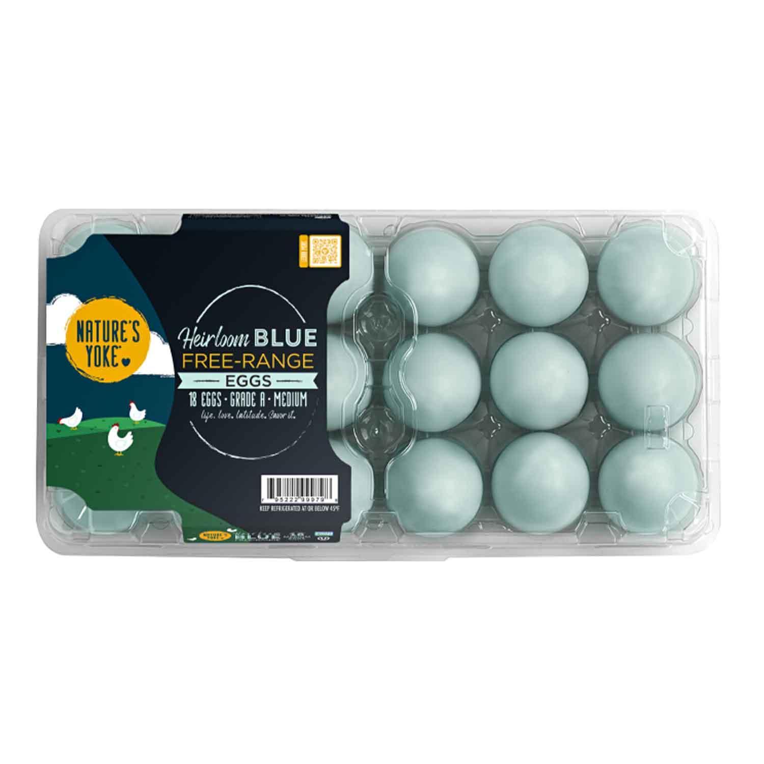 Heirloom Eggs, Blue, 18 Ct
