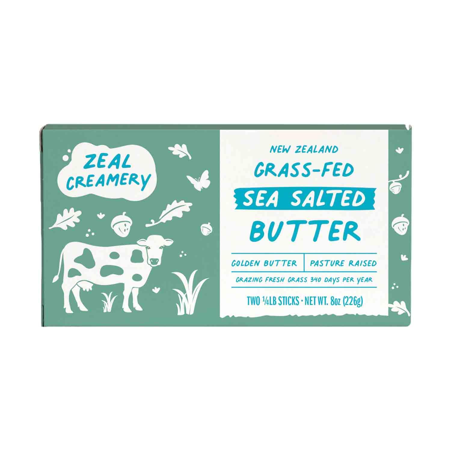 Grass-Fed Non-GMO Butter, Salted, 8 Oz