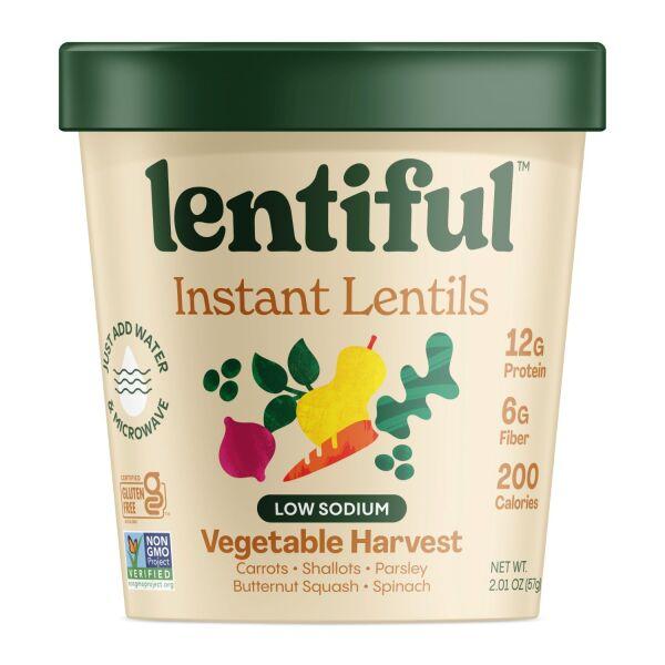 Get Lentiful Instant Lentils, Low Sodium Vegetable Harvest