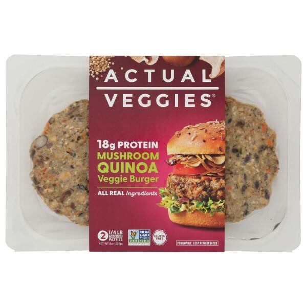 Get Actual Veggies Protein Mushroom Quinoa Burger Delivered