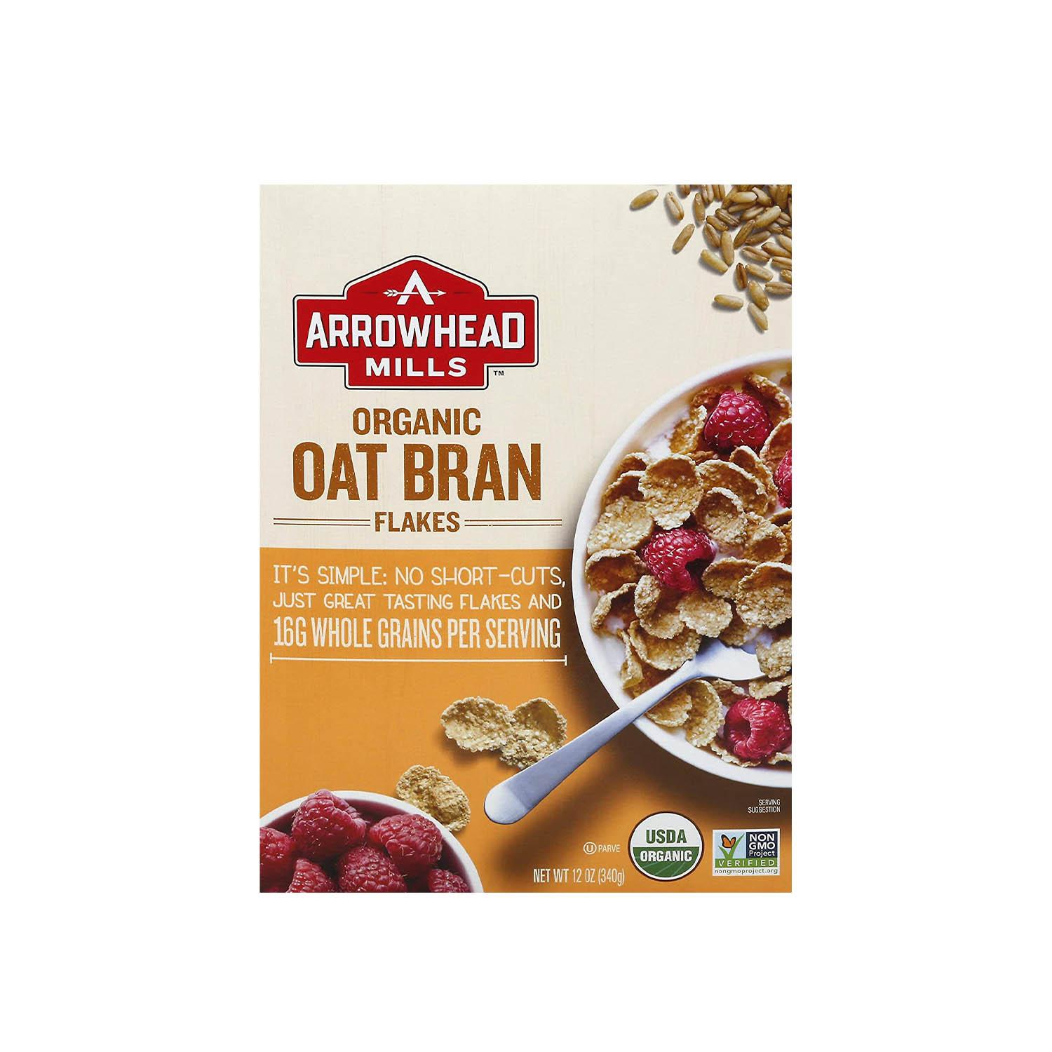 Organic Oat Bran Flakes, 12 Oz