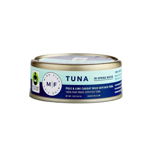 TUNAです！ Get Mind Fish Co. Pole & Line Skipjack Tuna in Spring Water, Fair