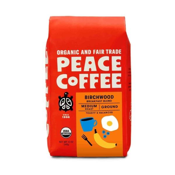 Get Peace Coffee Organic Ground Coffee, Birchwood Breakfast Blend