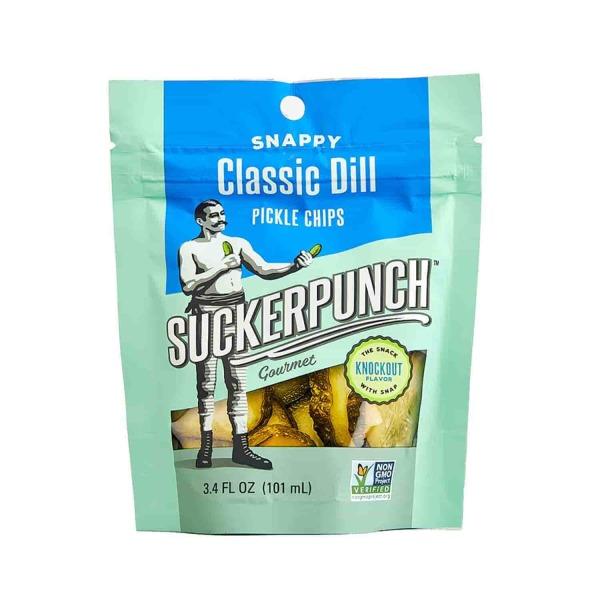 Get SuckerPunch Gourmet Dill Pickle Chips, Snappy Classic