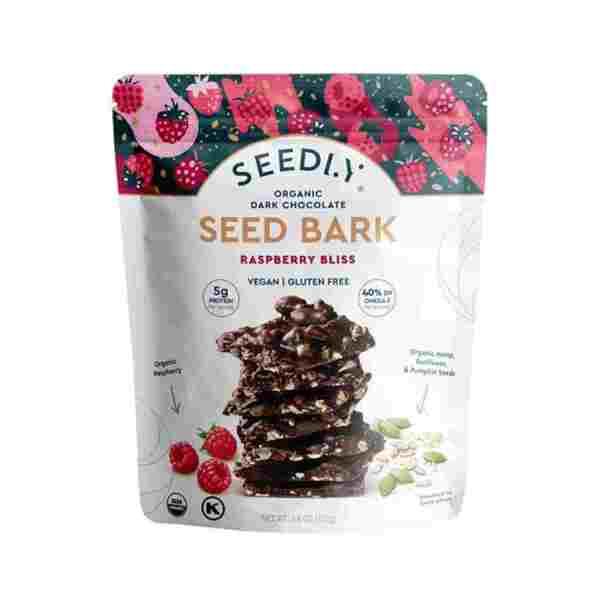Get SEEDLY Foods Organic Dark Chocolate Seed Bark, Raspberry Bliss