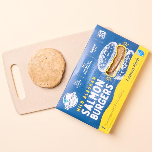 Get Blue Circle Salmon Burger, Wild Alaskan Lemon Herb Delivered