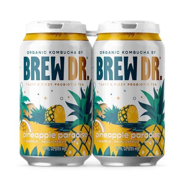 Get Brew Dr. Kombucha Organic Kombucha, Pineapple Paradise