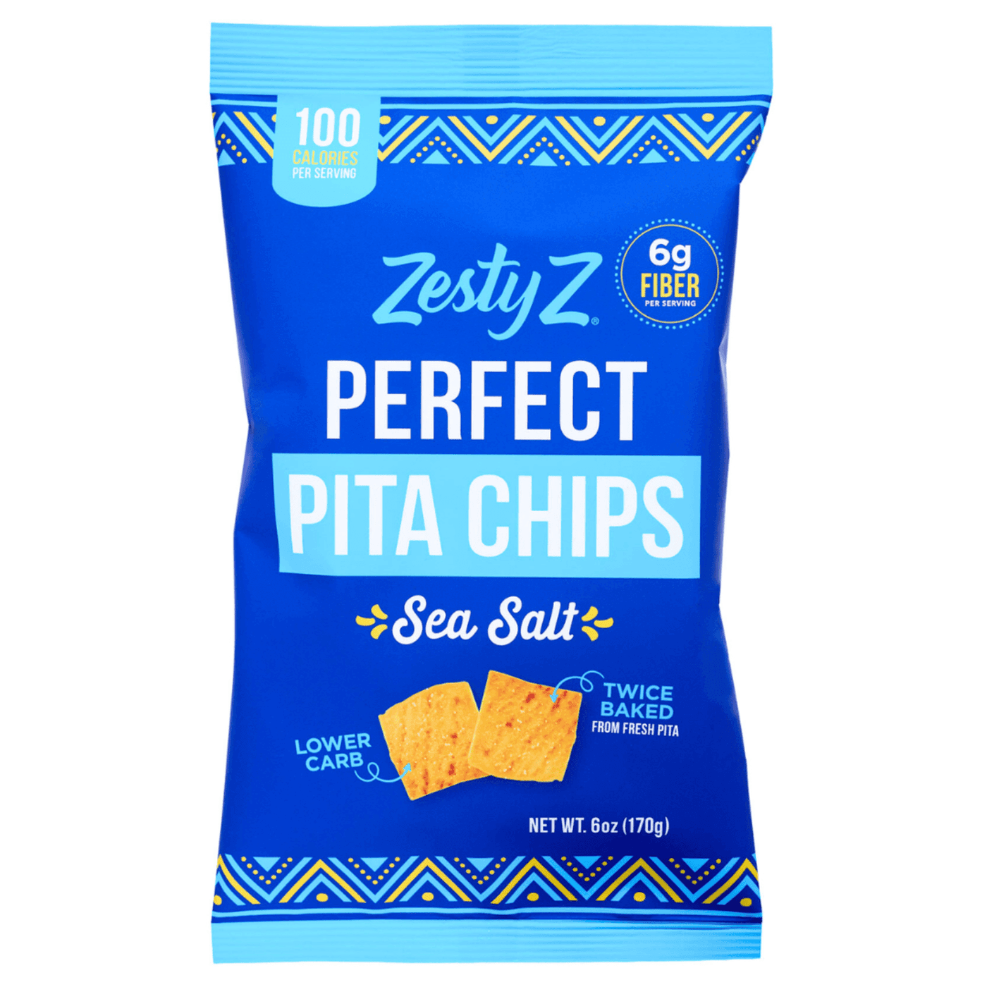 Get Zesty Z Perfect Pita Chips, High Fiber, Sea Salt Delivered
