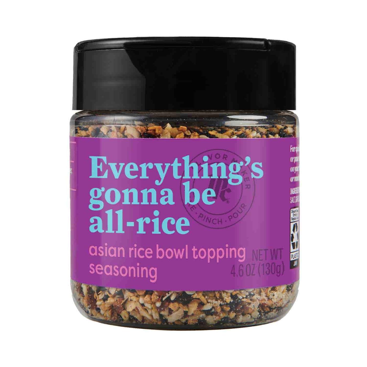 Everything Over Rice Rice Bowl Seasoning, Everything's Gonna Be All Rice, 4.6 Oz