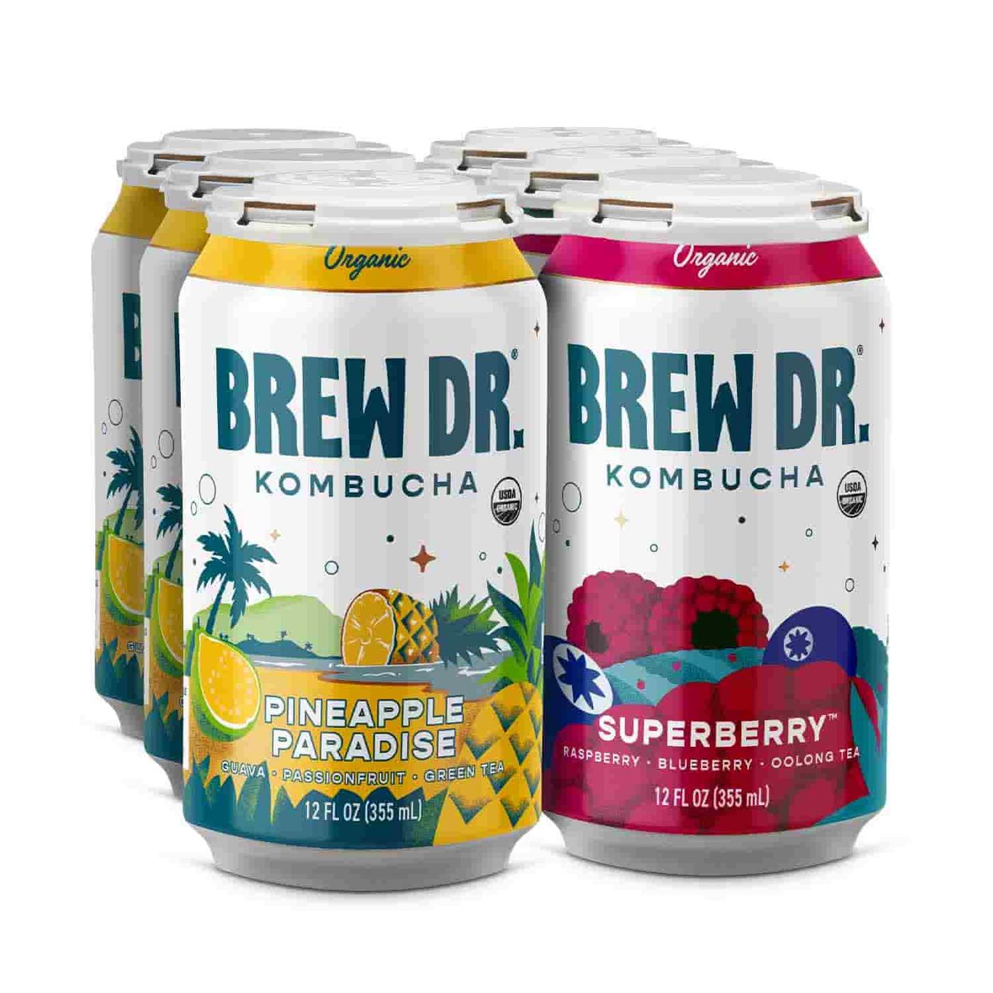 Get Brew Dr. Kombucha Organic Kombucha, Variety Pack Delivered