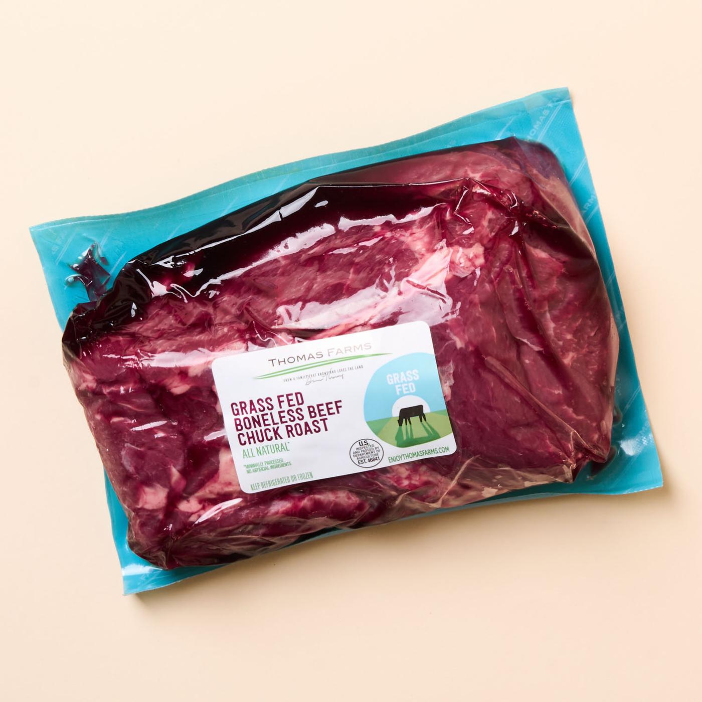 Get Thomas Farms 100% Grass Fed & Finished Beef Chuck Roast