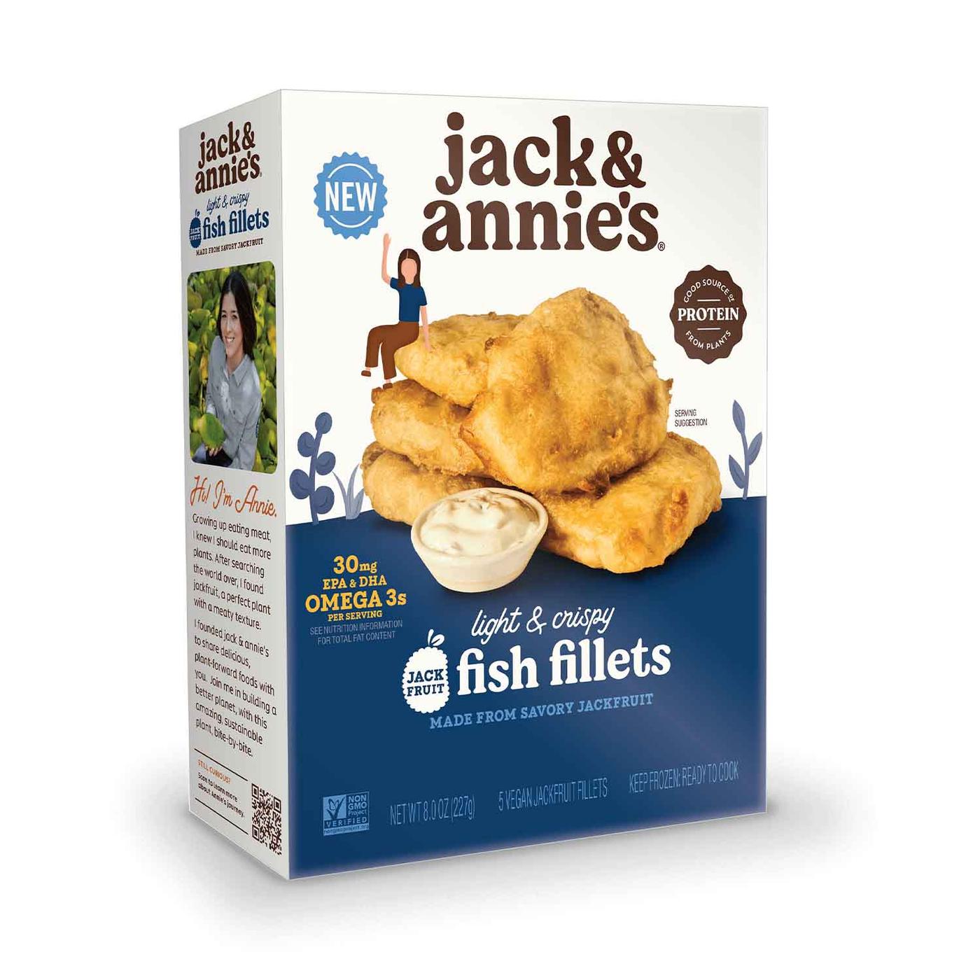 Get Jack & Annie's Plant-Based Jack Fish Fillets, Light & Crispy