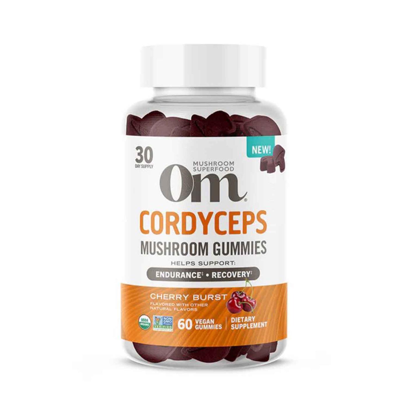 Get OM Mushroom Superfood Cordyceps Gummies, Endurance+Energy+