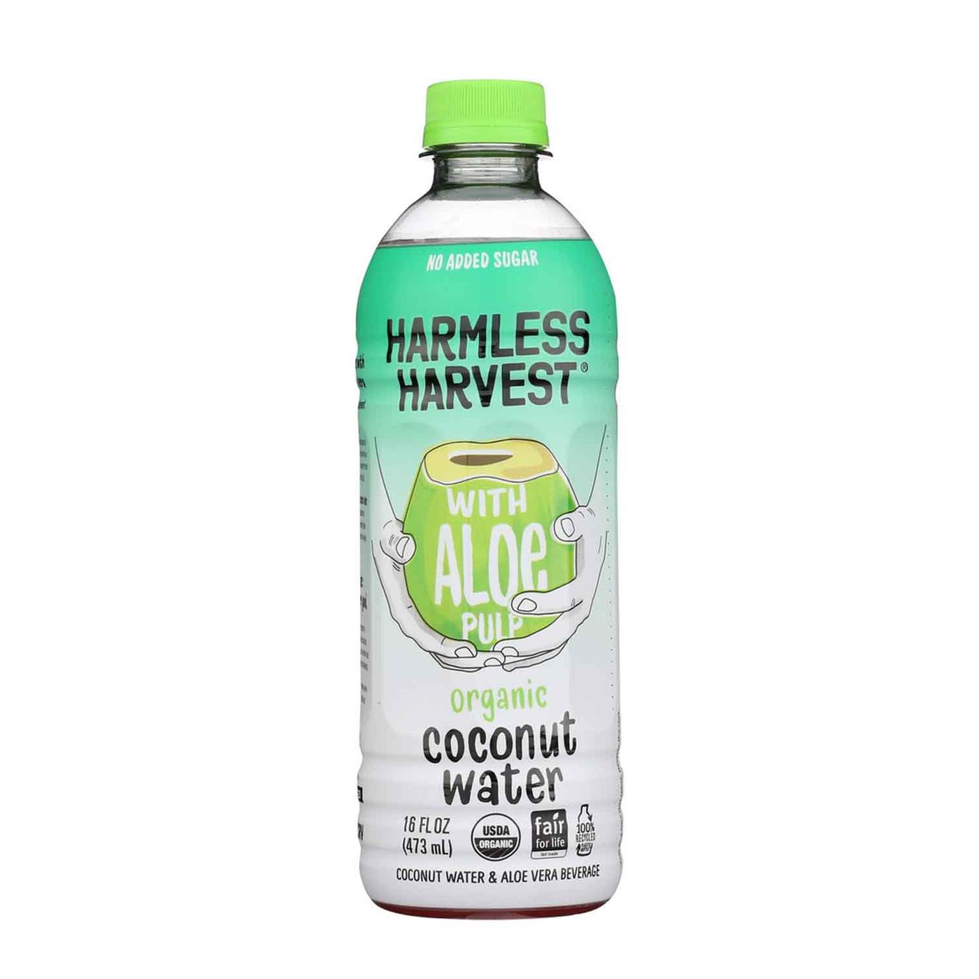Get Harmless Harvest Organic Coconut Water, With Aloe Pulp