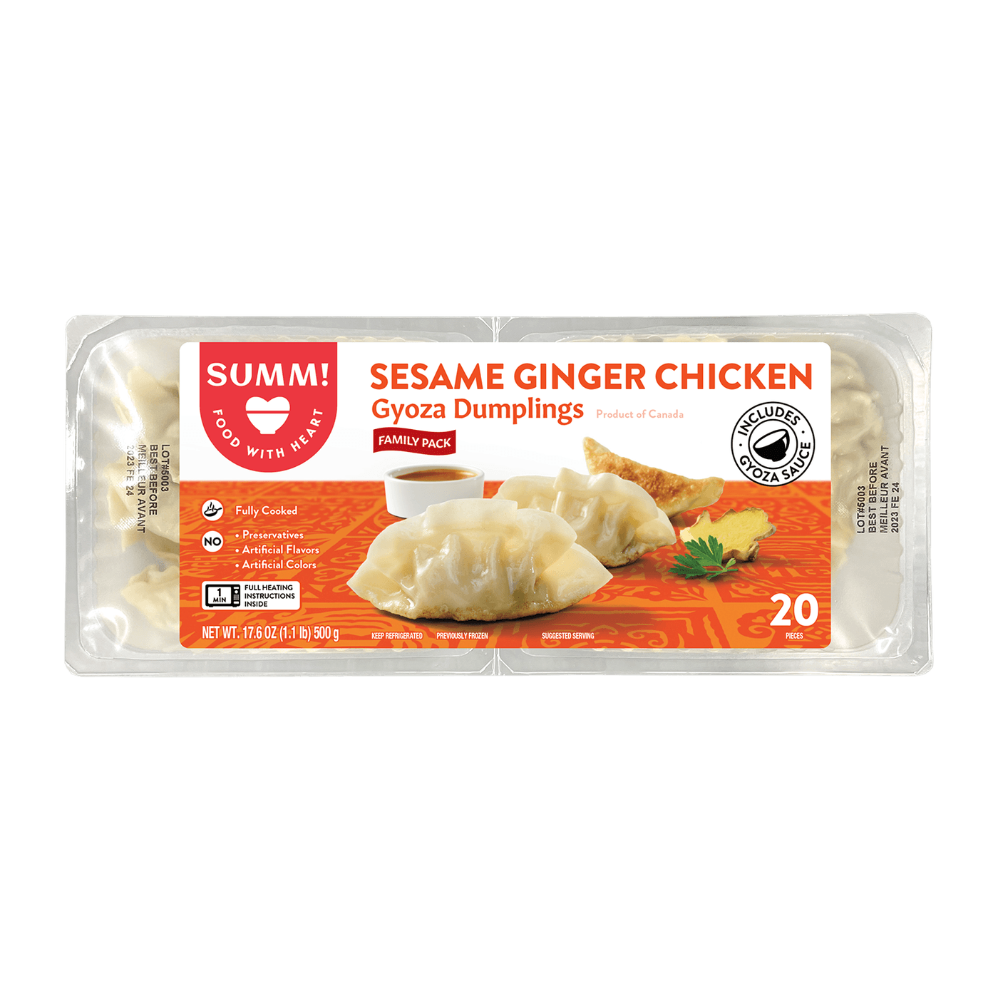 Get SUMM Chicken Sesame Ginger Gyoza Dumplings Family Pack