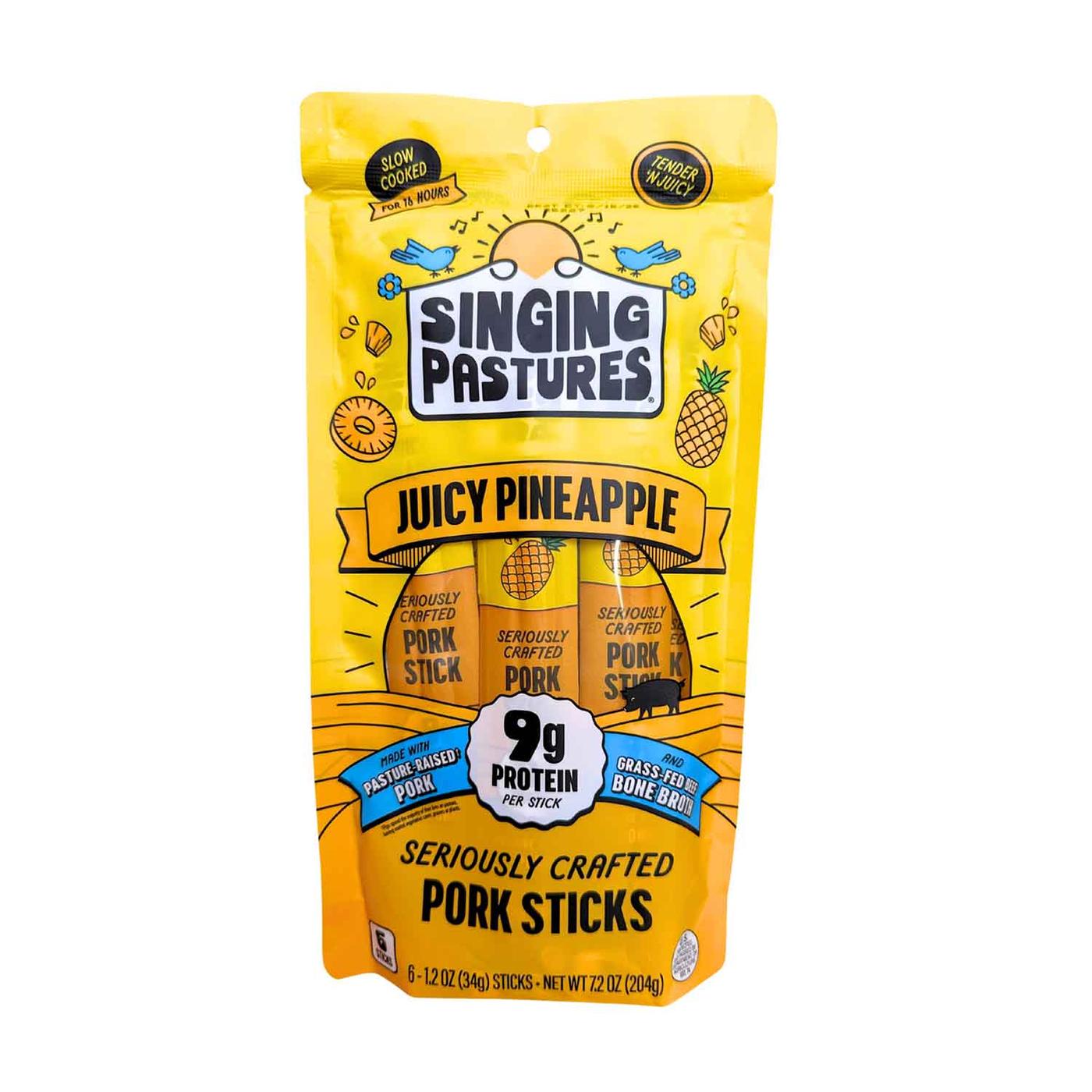 JUICY PORK & VEGGIES 50g×12個＋8個 Get Singing Pastures Pasture-Raised Pork Sticks, Juicy Pineapple