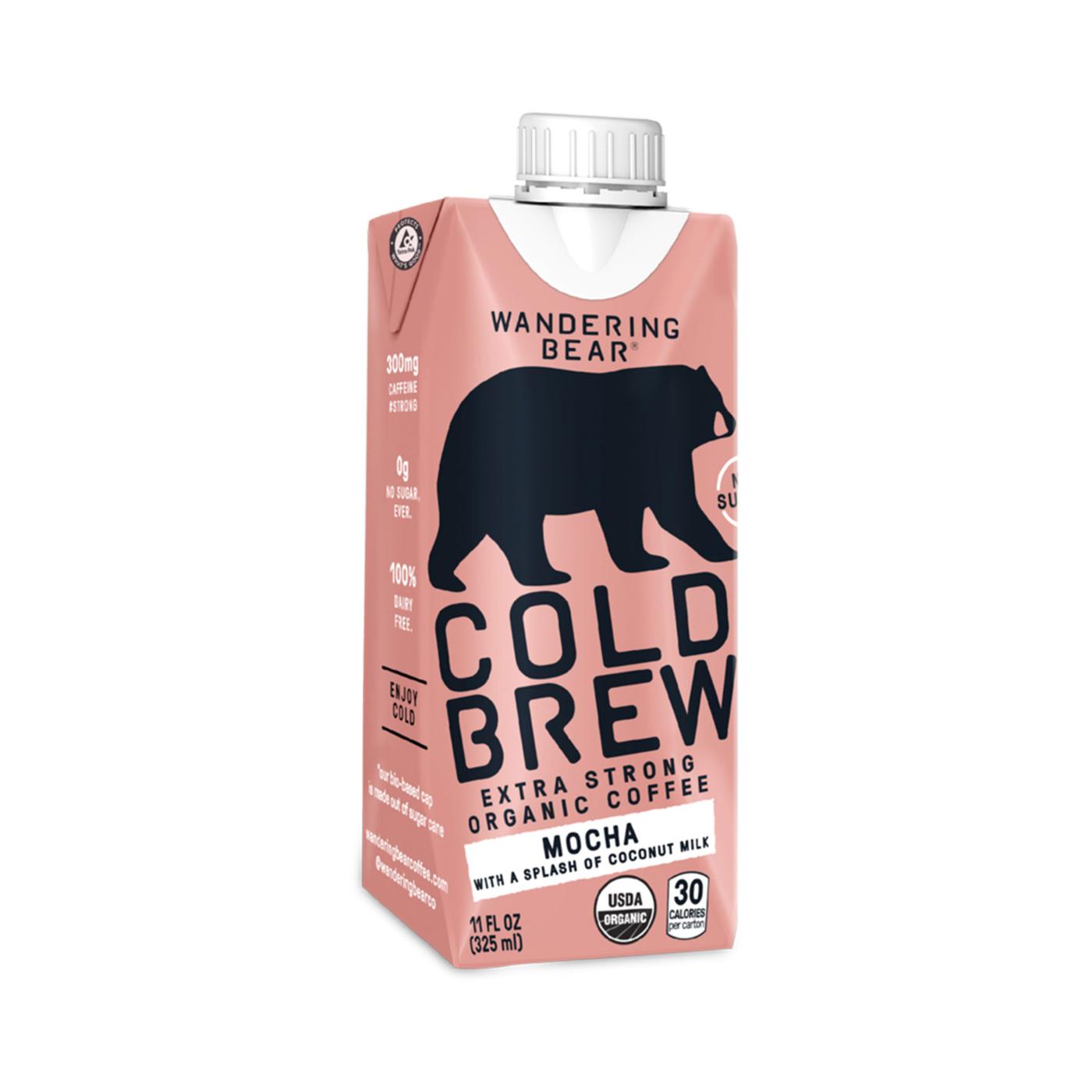 Get Wandering Bear Organic Cold Brew Coffee On The Go, Mocha With