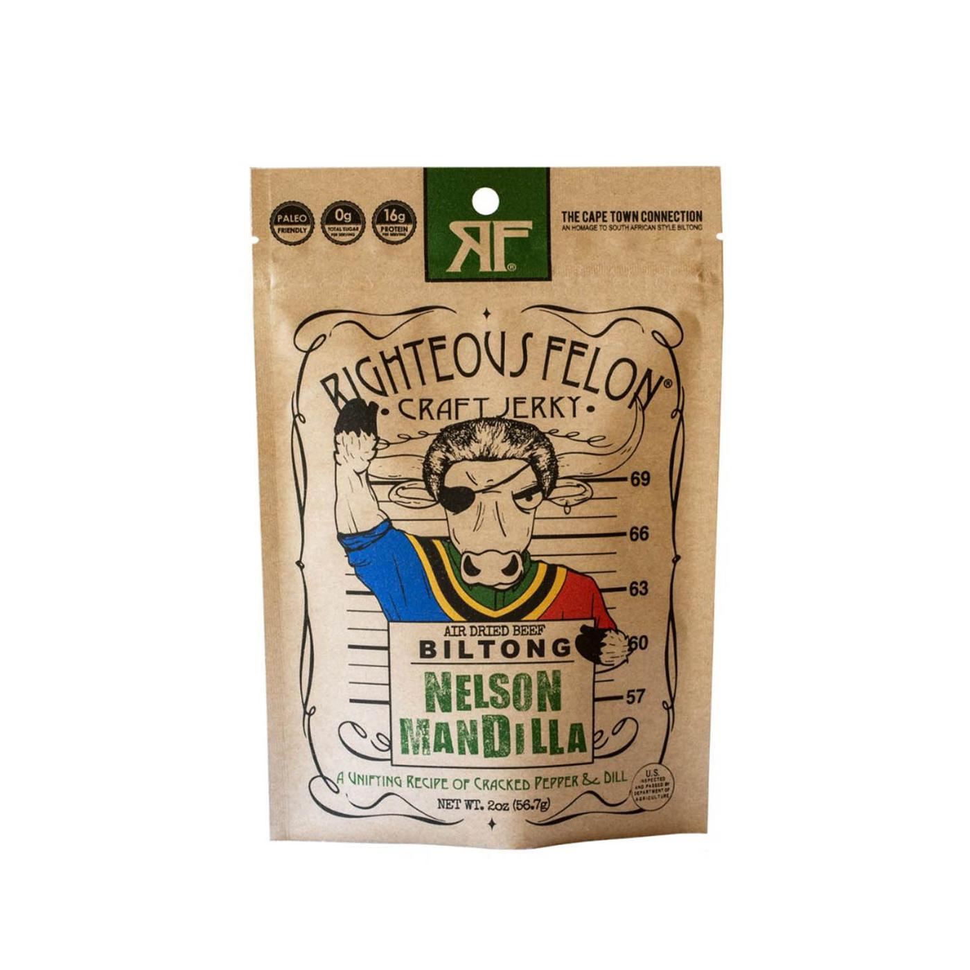 Get Righteous Felon Nelson Mandilla Dill Peppered Biltong