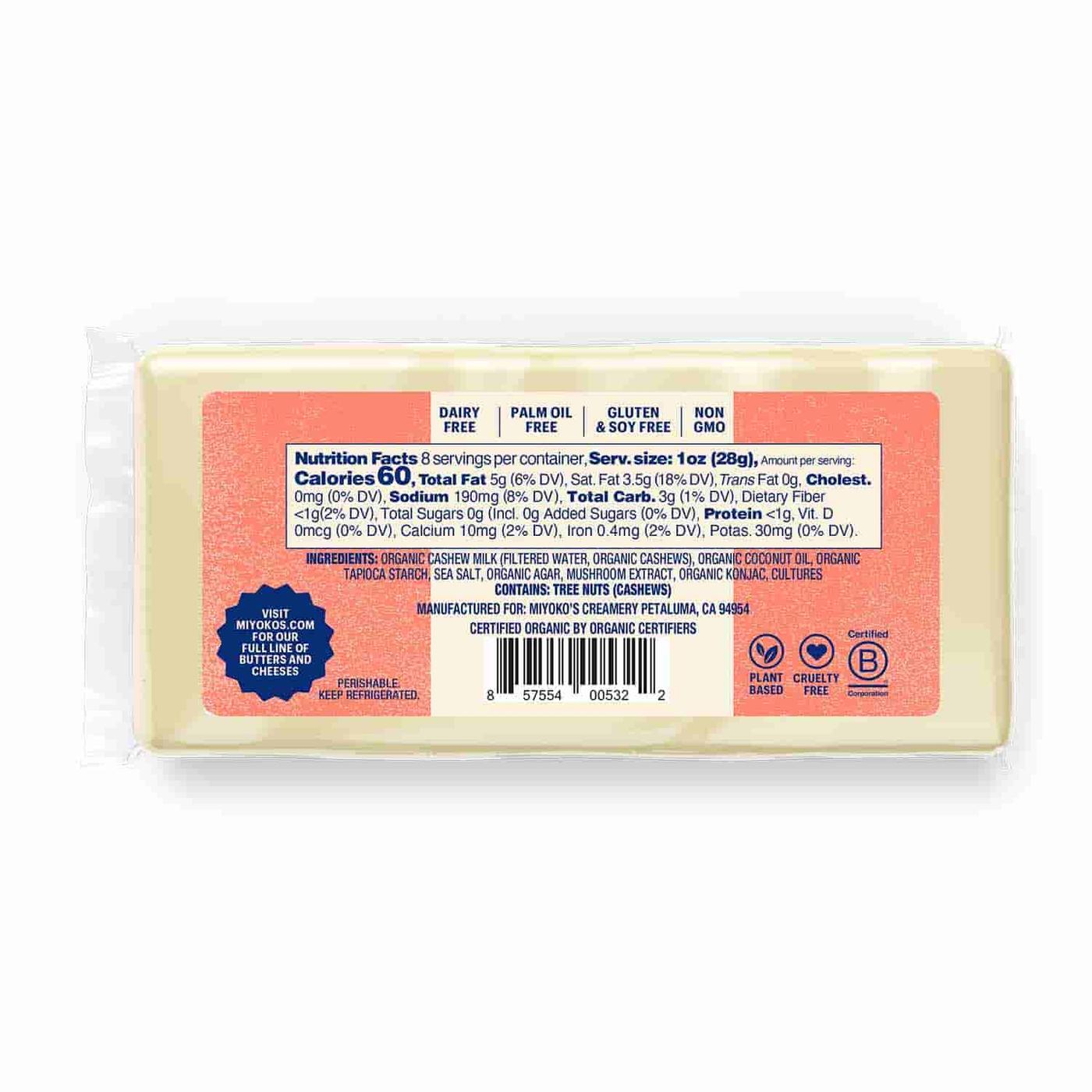 Get Miyoko's Creamery Organic Cashew Milk Mozzarella Delivered