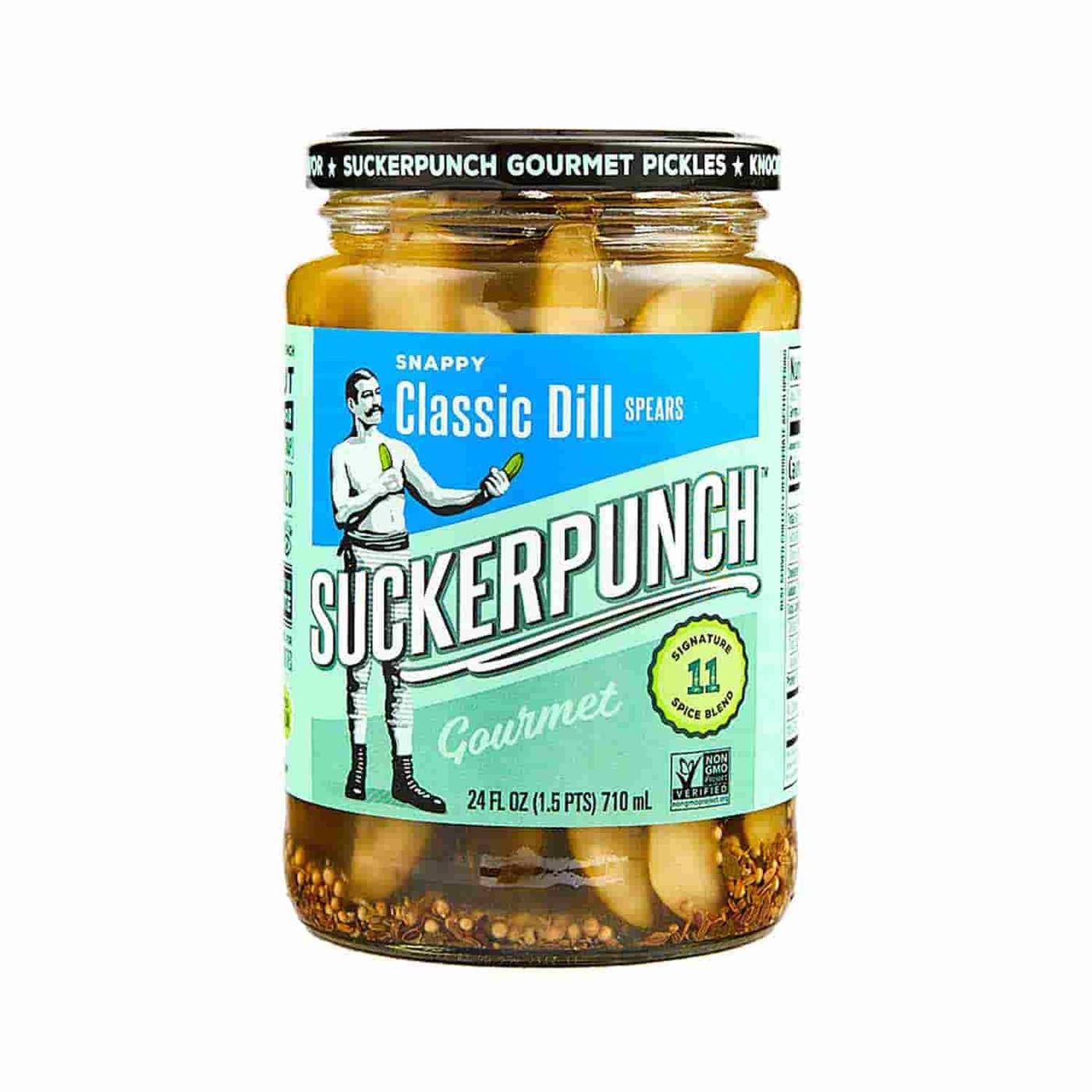 Get SuckerPunch Gourmet Dill Pickle Spears, Snappy Classic