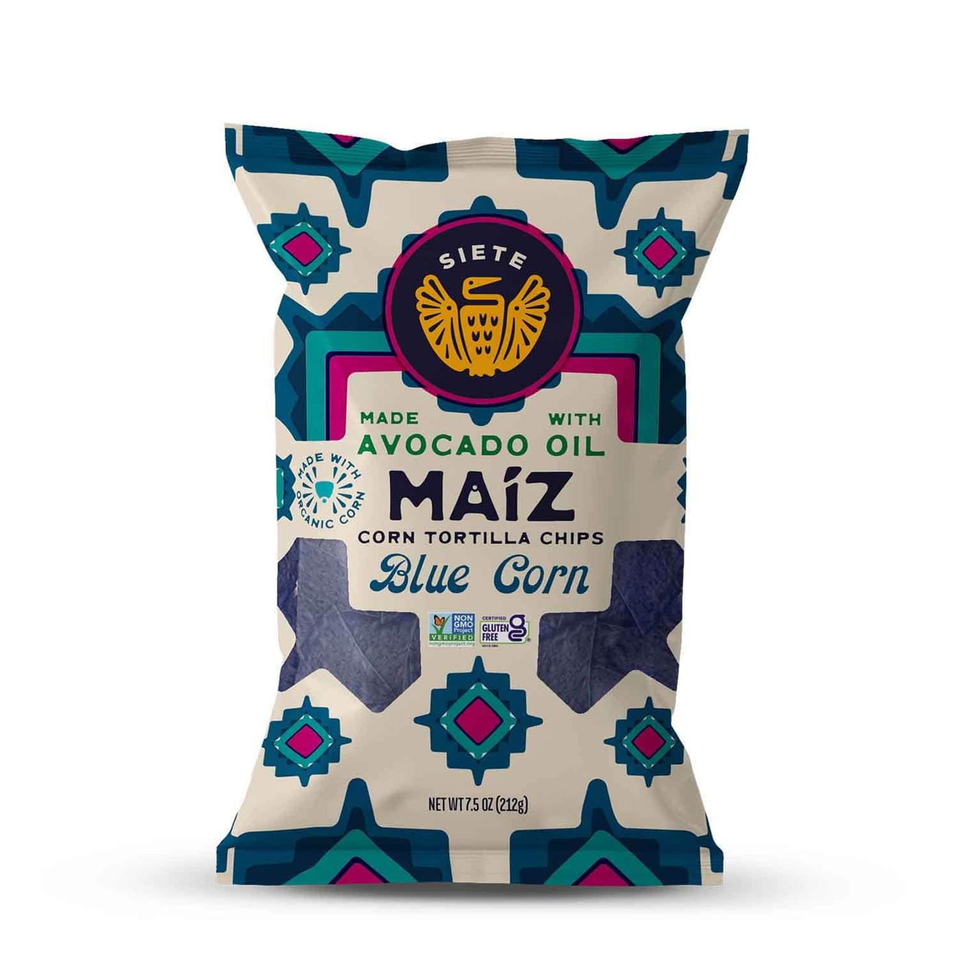 blue nacho chips