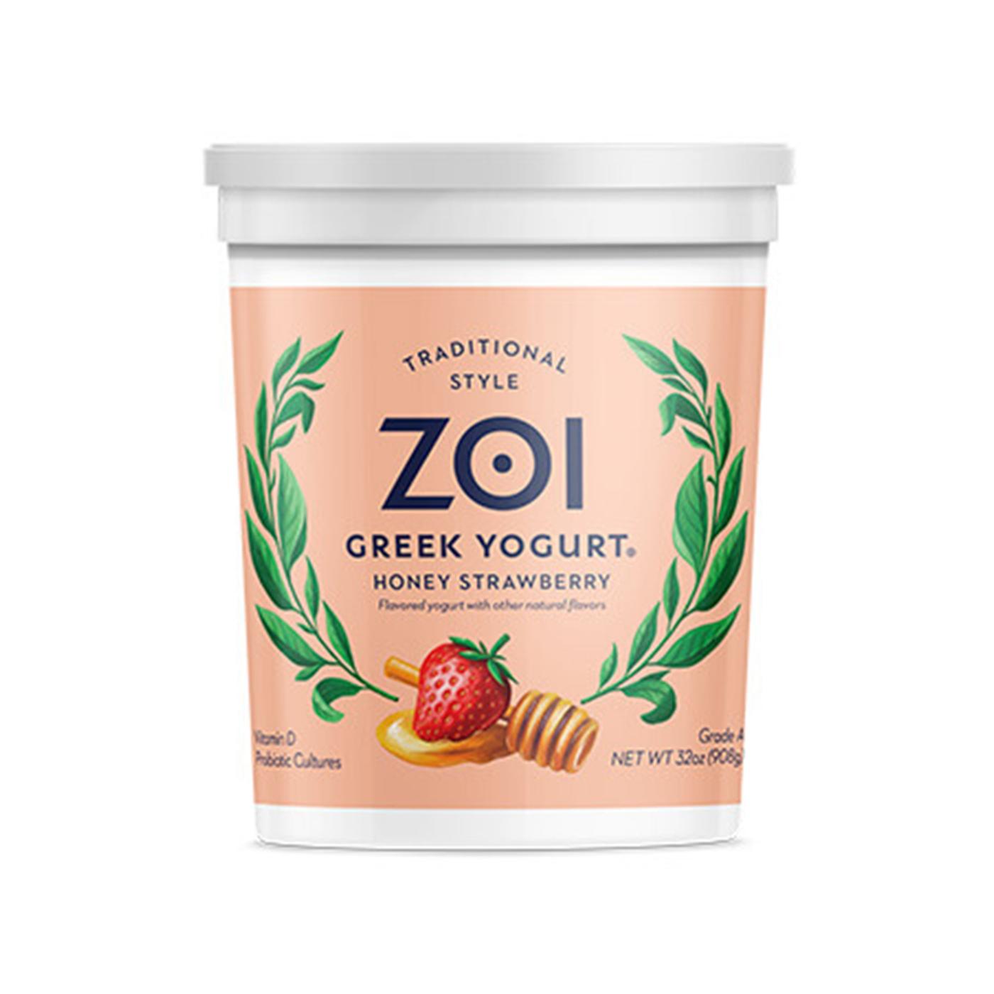 Get Zoi Greek Yogurt Greek Honey Strawberry Yogurt Delivered