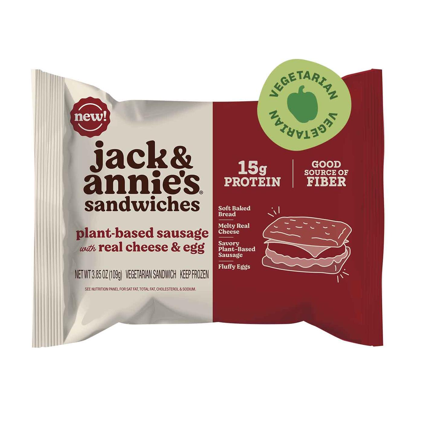 Get jack annie's Plant-Based Sausage, Egg, Cheese Sandwich