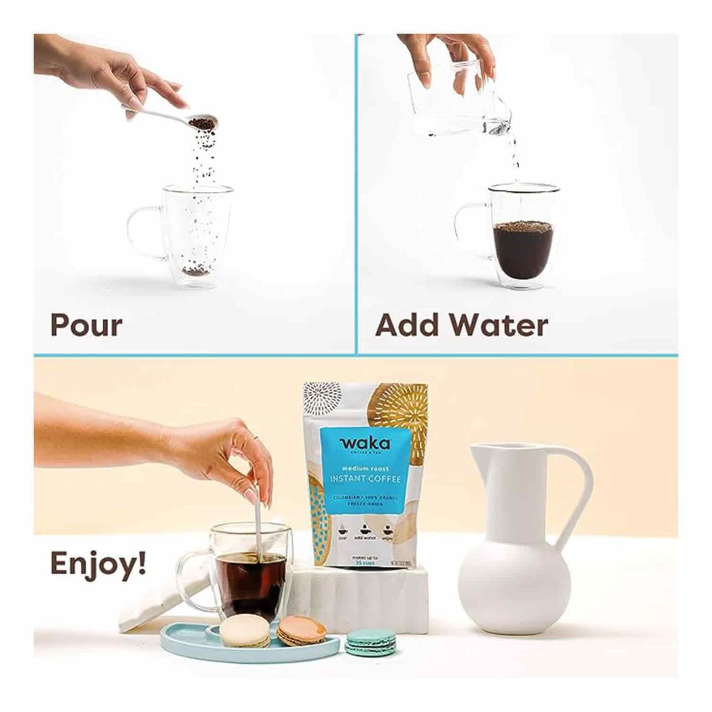 Get Waka Instant Coffee, Colombian Medium Roast, 3.5 Oz Delivered