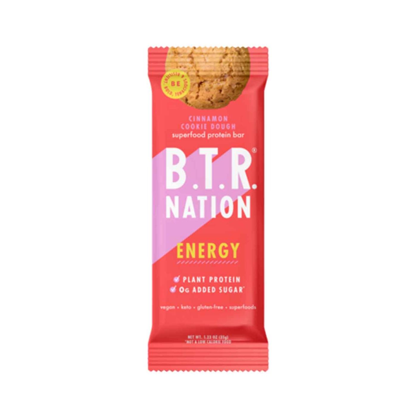 Get B.T.R. NATION Superfood Protein Bar, Cinnamon Cookie Dough