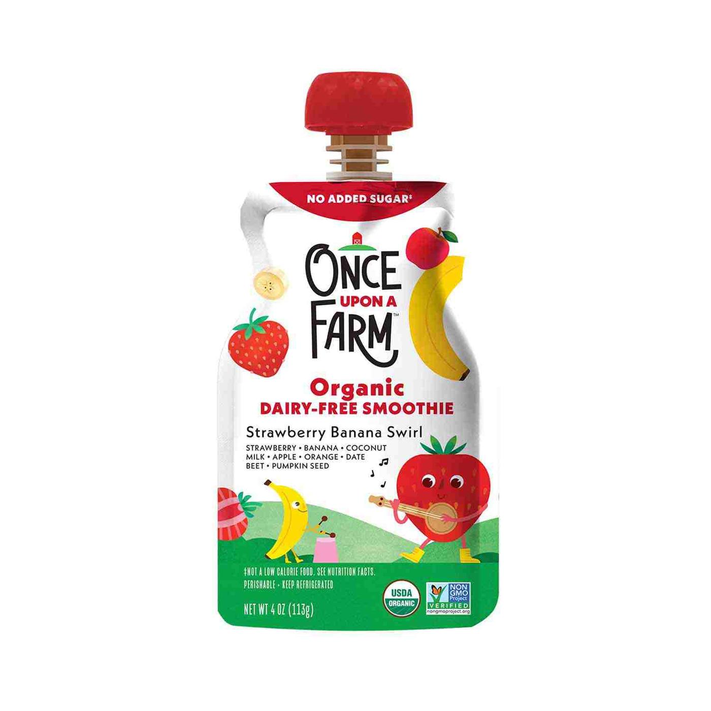 Get Once Upon A Farm Organic Dairy-Free Smoothie Pouch, Strawberry