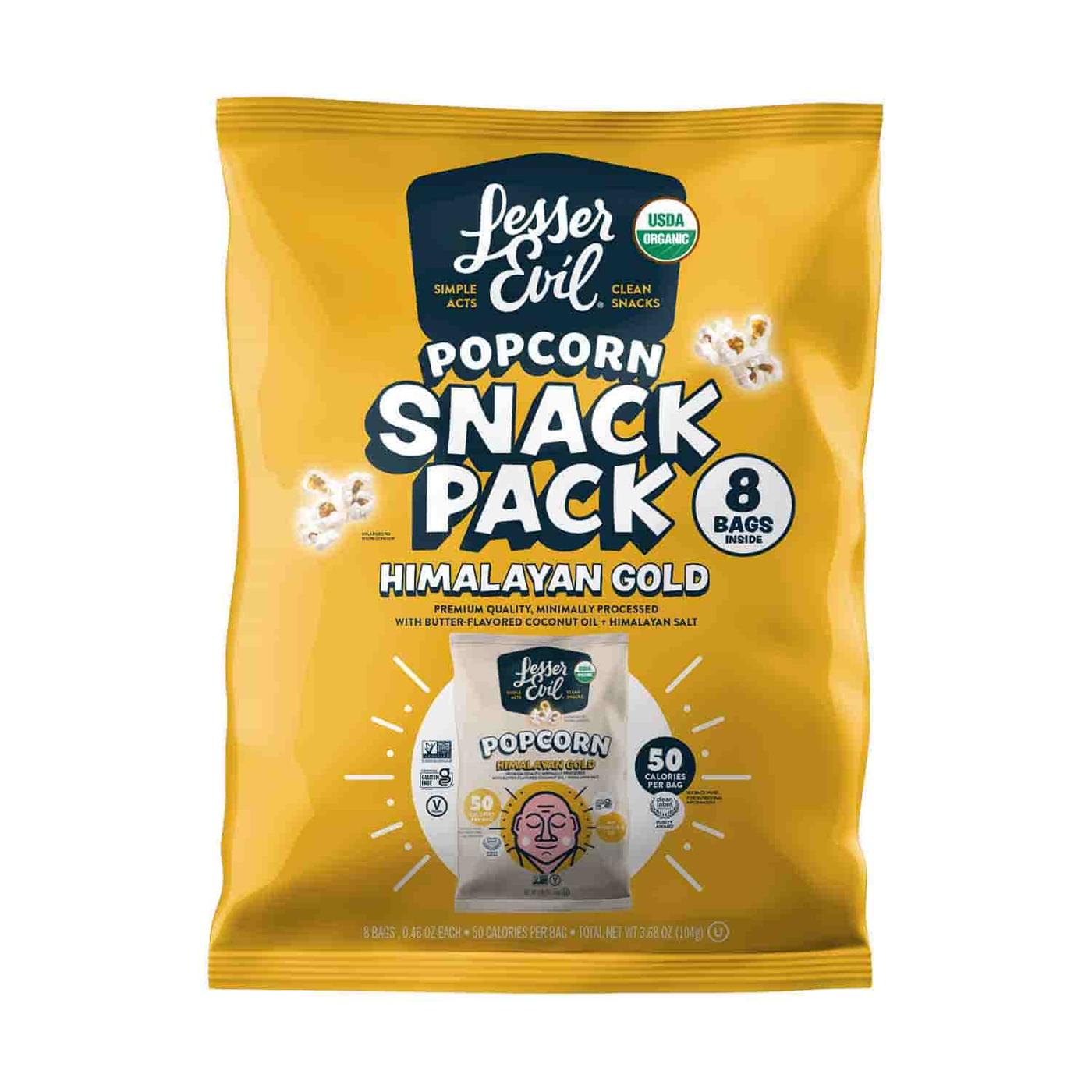 Get LesserEvil Organic Popcorn Snack Pack, Himalayan Gold