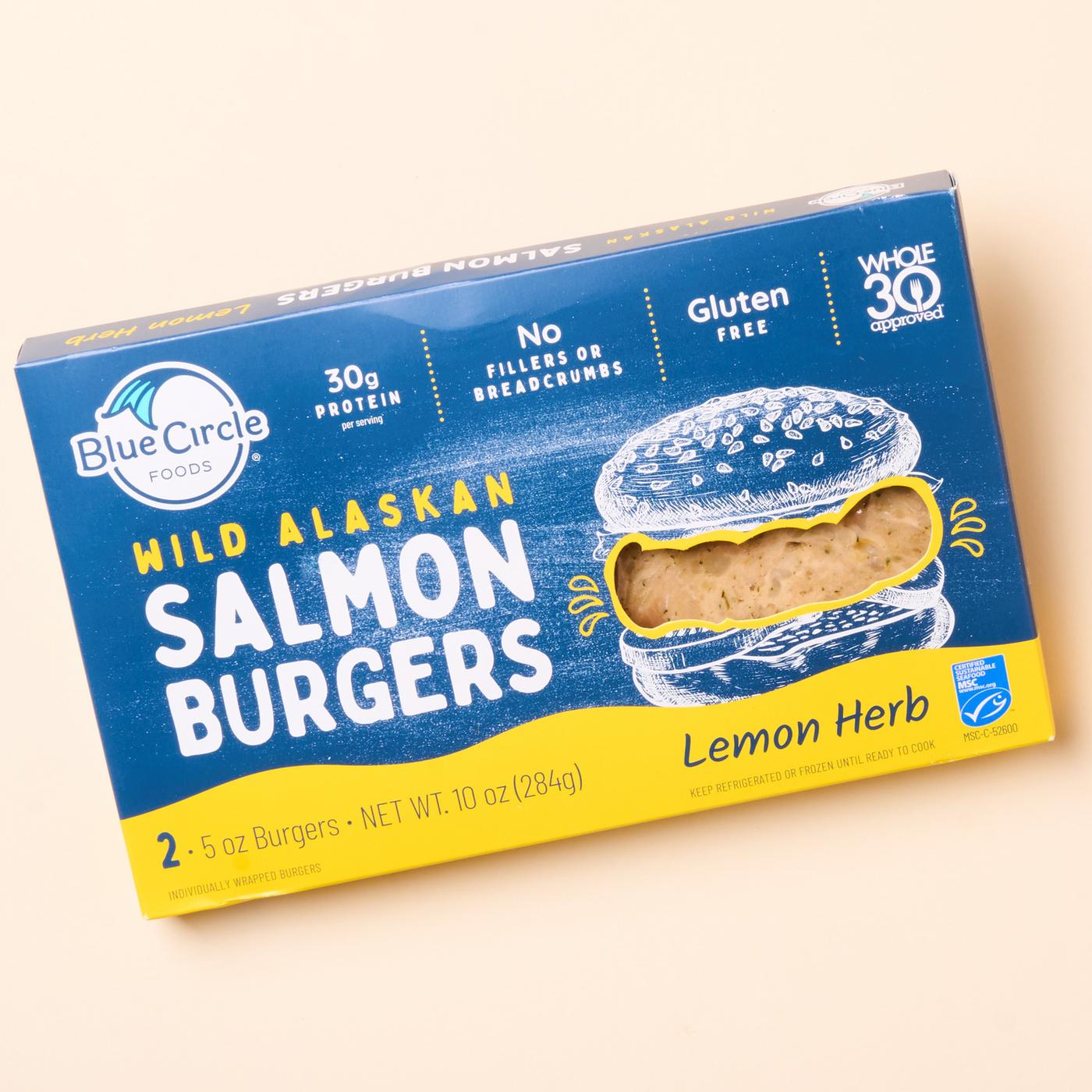 Get Blue Circle Salmon Burger, Wild Alaskan Lemon Herb Delivered