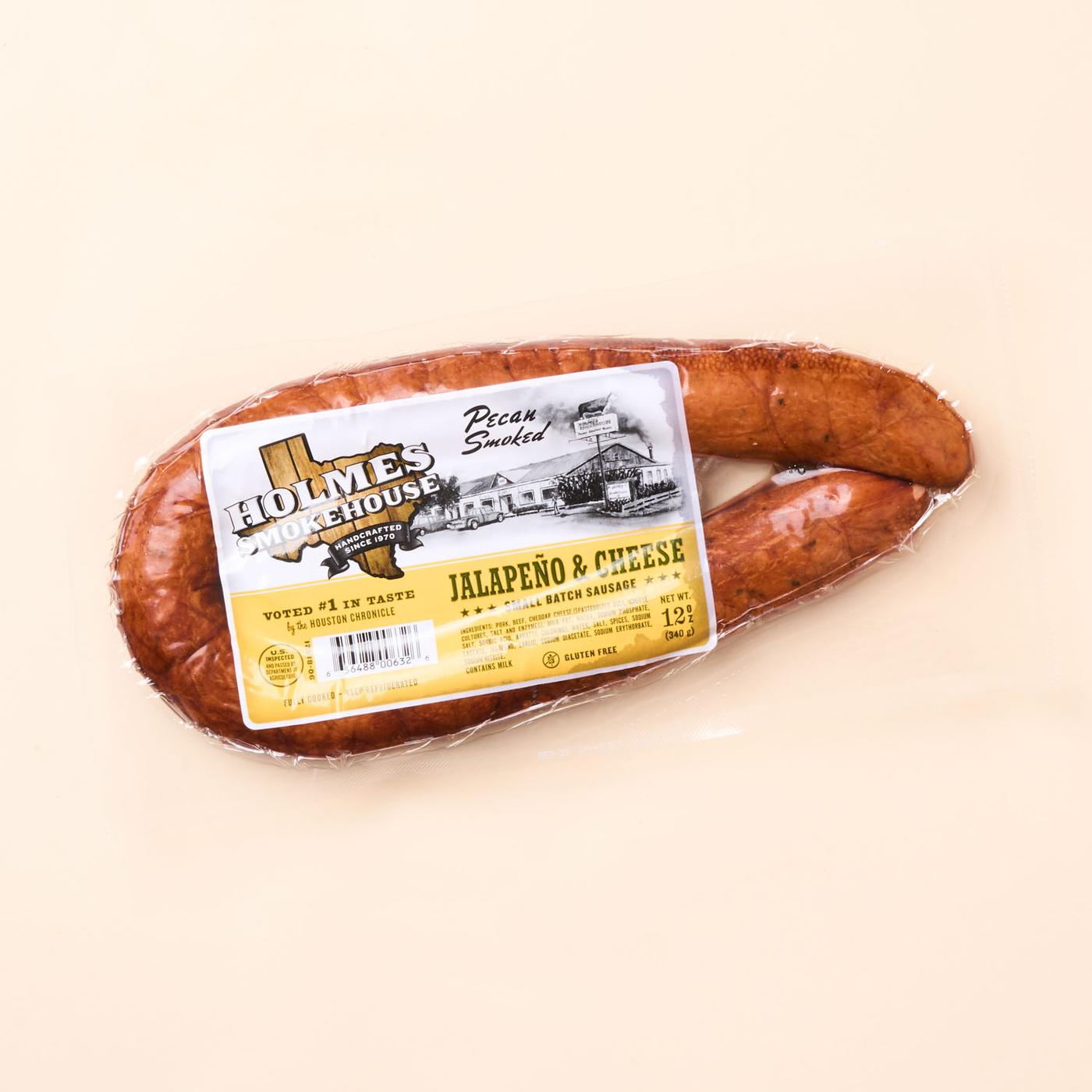 Get Holmes Smokehouse Small Batch Sausage, Jalapeno & Cheese