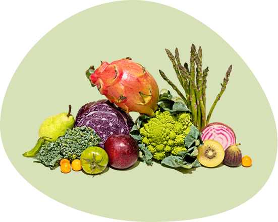 Assortment of produce items