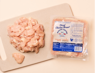 Image of diced chicken breast