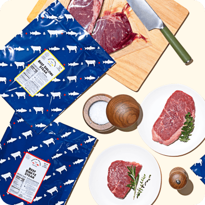 Image of beef sirloin steaks