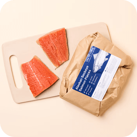 Wild Alaskan salmon pieces