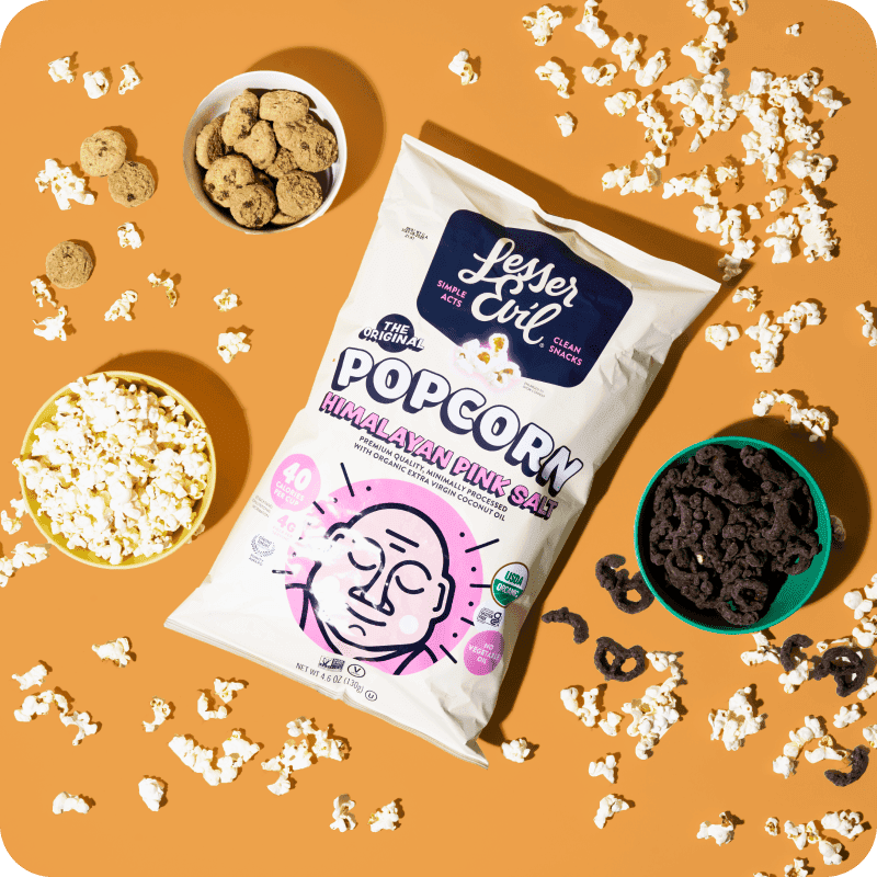 Popcorn, cookies, and chocolate covered pretzels