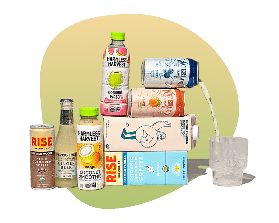 Assortment of beverages