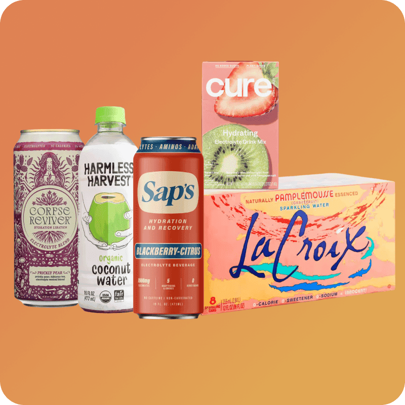 Assortment of beverages