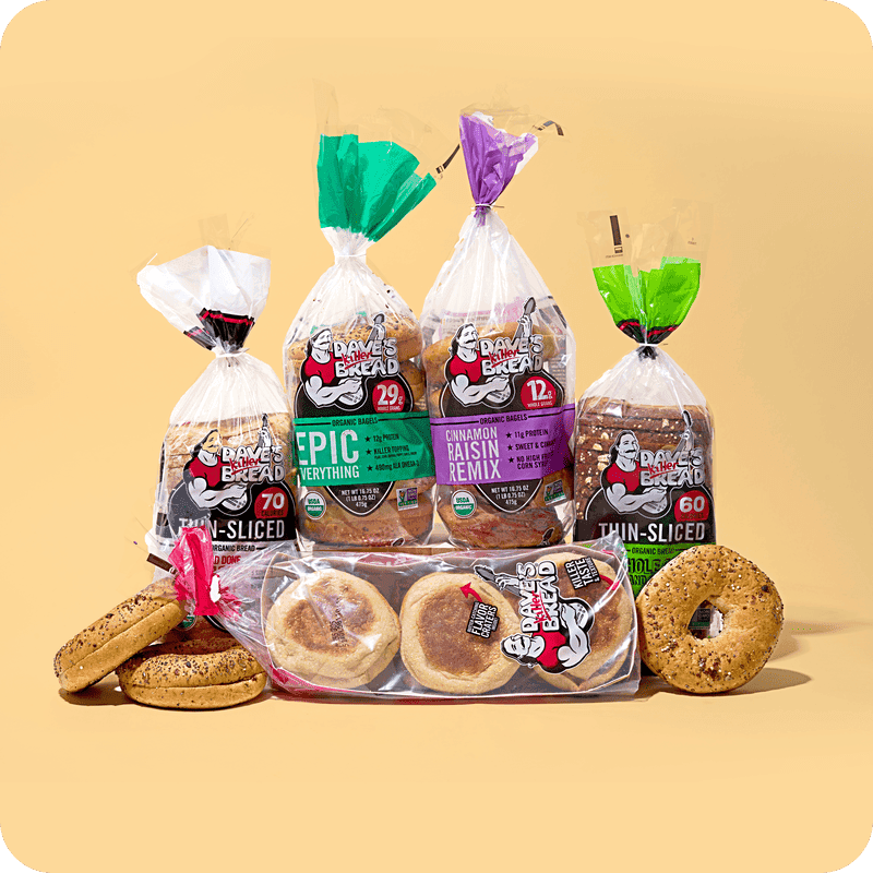 Bread, english muffins, and bagels available through Misfits Market bread delivery