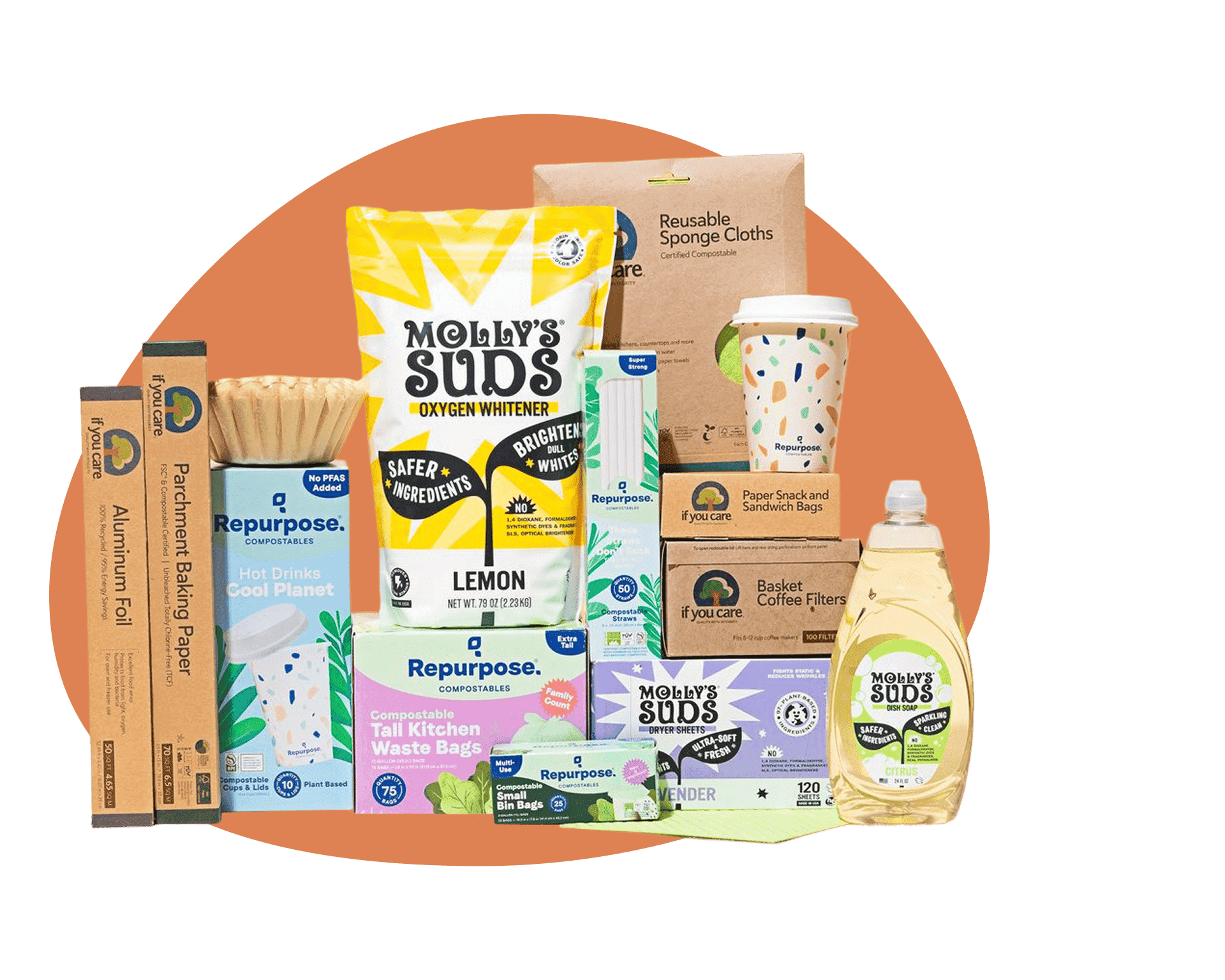 Assortment of cleaning supplies